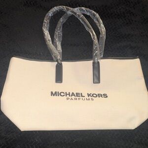 Michael Kors Parfums Cream Tote with Black Trim